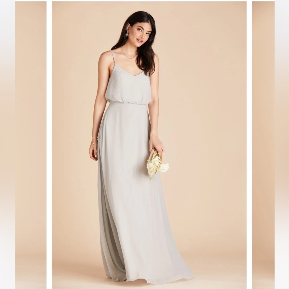 Birdy Grey Dove Gray Gwennie Bridesmaid Maxi Dress NWT